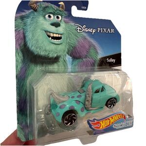 Disney Hot Wheels Character Cars 2018 Monsters Inc. Sulley Blue Toy Car Monsters
